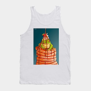 Cute Frog on Pancakes Tank Top